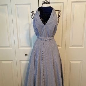 Talbots Women's Pin Stripe Halter Dress Size 2